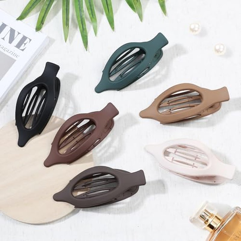 6 PCS French Flat Hair Clips for Women - Strong Hold & Non-Slip