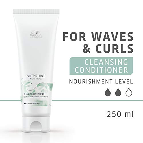 Wella Professionals Nutricurls Cleansing Conditioner for Waves, Nourish and Define Wavy Hair, 8.4oz