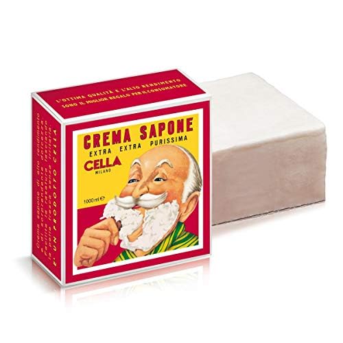 Cella Milano 1?kg (2.2?lb) Professional Refill ? Classic Almond?Scented Tallow Shaving Cream Soap, Rich Lather, Made in Italy Since 1899