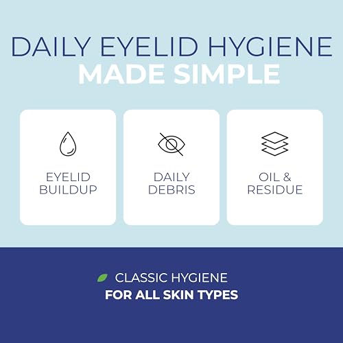 NOVEHA Eyelid & Lash Wipes - 120 Individually Wrapped Cleansing Wipes