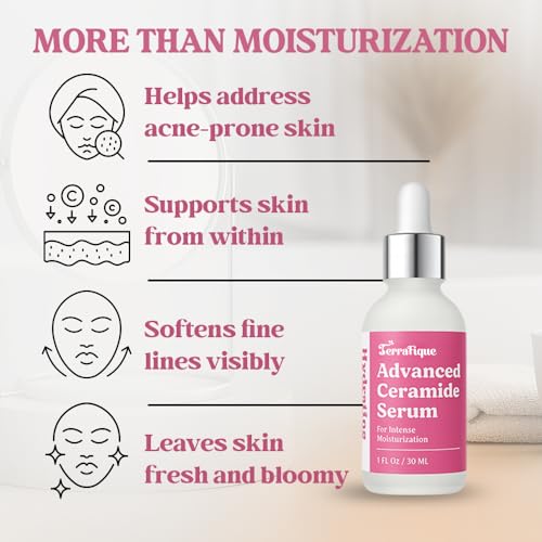 Ceramide Serum for Face - Hydrating Face Serum for Women - Anti Aging - Ceramide Barrier Repair with Centella, Vitamin A C E - Anti Aging Serums for Dry Sensitive Skin - 1 Fl Oz - 2 Pack