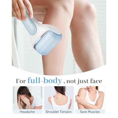 MORGLES Ice Roller for Face, Premium Facial Roller for Puffiness, Dark Circles and Lymphatic Drainage, Cold Face Roller for Women Self Care with Carry Case