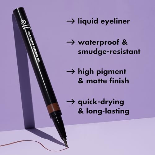 e.l.f. H2O Proof Waterproof Eyeliner Pen - Felt Tip, Jet Black
