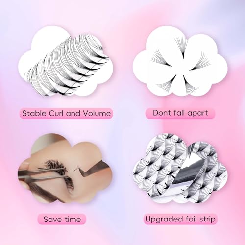 FADLASH Premade Volume Lash Fans 10D 0.07 D Curl 8-14mm
