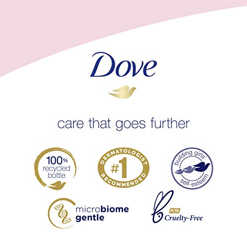 Dove Body Wash 100% Gentle Cleansers, Sulfate Free Peony and Rose Oil Effectively Washes Away Bacteria While Nourishing Your Skin, 22 Fl Oz (Pack of 4)