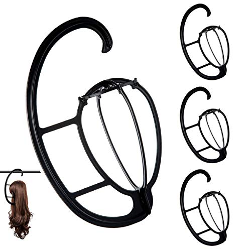 Dreamlover Hanging Wig Stand - 4 Pack Black Wig Holder