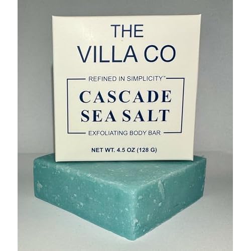 Cascade Sea Salt | 4.5oz Exfoliating Body Bar for Men | Artisan Made in USA | Natural Ingredients | Sea Salt | Refined in Simplicity