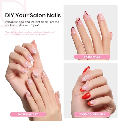 Beetles Gel Nail Polish Kit with U V Light and Tipex Instant Apex Nail Tips Kit