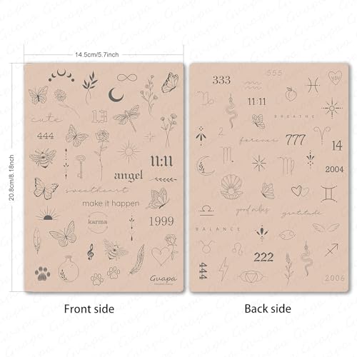 Guapa Tattoo Practice Skin 3-Pack with 80+ Stencil Designs