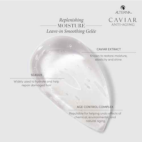 Alterna Caviar Anti-Aging Replenishing Moisture Leave-in Smoothing Gelee, Lightweight Styling For Dry Hair,Sulfate Free