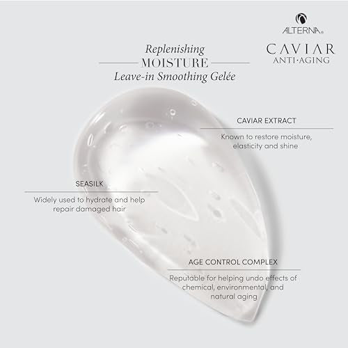 Alterna Caviar Anti-Aging Replenishing Moisture Leave-in Smoothing Gelee, Lightweight Styling For Dry Hair,Sulfate Free