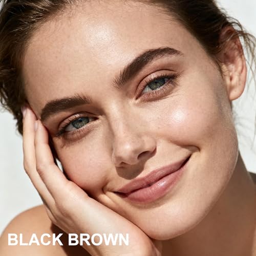 Euphily Brow Super Fluff Eyebrow Mousse Set A Black Brown Volumizing & Waterproof