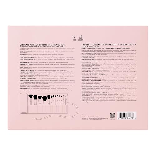 e.l.f. 17-Piece Ultimate Makeup Brush Set & Travel Roll