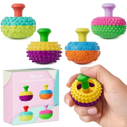 Silicone Thumb Rocker Fidget Toys - 4PCS Stress Relief Gadgets
