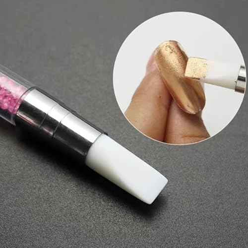 5 Pcs Nail Art Sculpture Pen Dual Tipped Silicone Nail Tools Nail Art Silicone Brushes for Design Nail Carving Drawing Shaping Effect