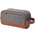 Vorspack Grey Canvas Toiletry Bag - Water Resistant Travel Organizer