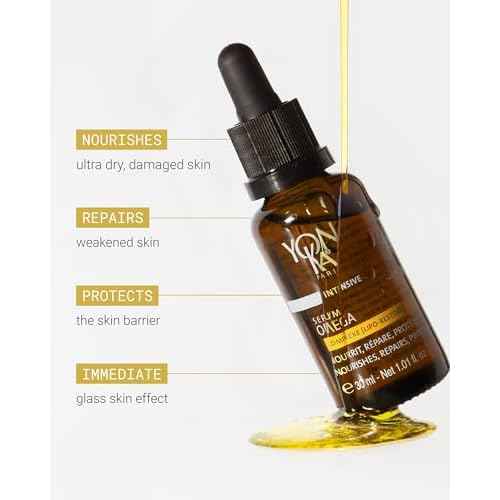 YONKA PARIS Serum Omega | Oil in Serum for Dry Sensitive Skin | Omegas 3 6 9 Lipo Restore Complex | Nourishes and Soothes Reactive Skin | Vegan Dermatologist Tested | Made in France