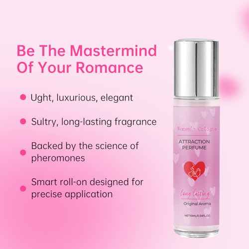 2PCS Pheromone Perfume for Women, Long Lasting Women's Cologne Travel Size, Pheromone Perfumes Attract Men, Roller Ball Design, Portable and Fruity