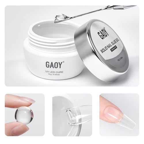 GAOY 15g Solid Nail Glue Gel for Strong Nail Tips & Extensions