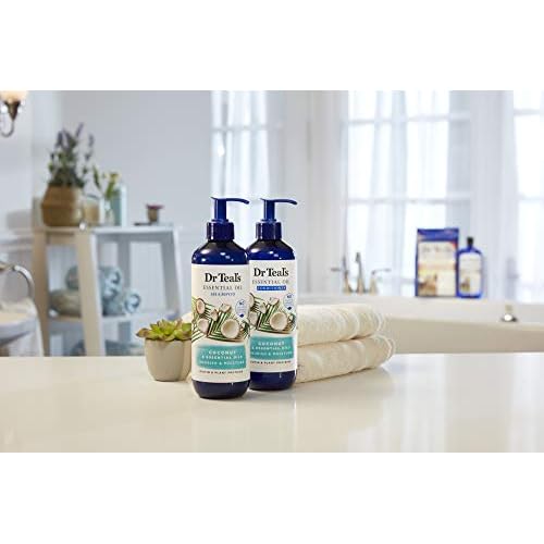 Dr Teal's Coconut Nourish & Moisture Essential Oil Conditioner, Sulfate Free, 16 Fl Oz