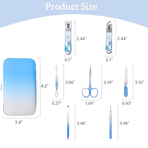 7-in-1 Stainless Steel Manicure Pedicure Kit with Case