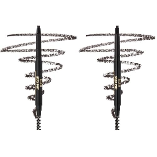 Milani Stay Put Brow Sculpting Mechanical Pencil - Espresso (0.01 Ounce) Cruelty-Free Long-Lasting Eyebrow Pencil that Defines and Shapes Brows (Pack of 2)
