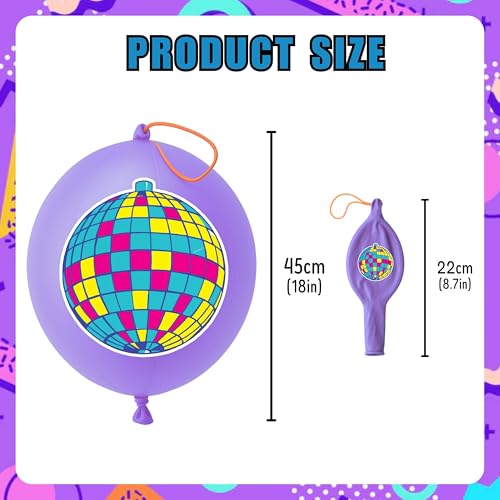 90s Party Favors Pack - 24 Punch Balloons & 48 Tattoos