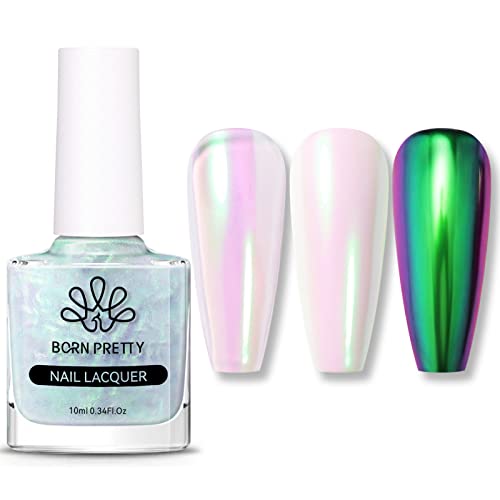 Born Pretty Nail Polish Holographic Black Sparkle Nail Polish Stick Nail Art Varnish 10ML 1PCS