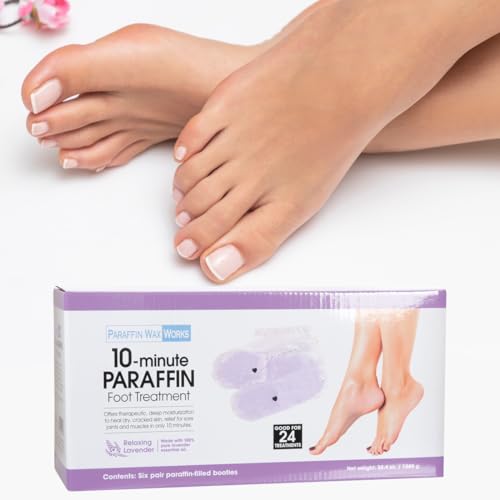 Paraffin Wax Works 10-Minute Lavender Paraffin Foot Booties - 6 Pairs