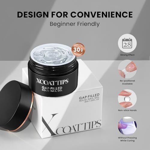 BTArtboxnails Gap-Filled Solid Nail Gel 30g for Seamless Nail Art & Strong Hold