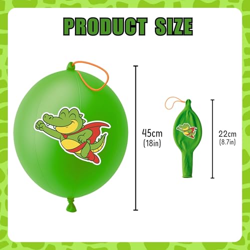 Alligator Party Favors Pack - 48 Tattoos & 24 Punch Balloons