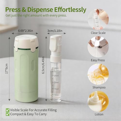 4-in-1 Travel Dispenser Bottle Set with 30ML Containers