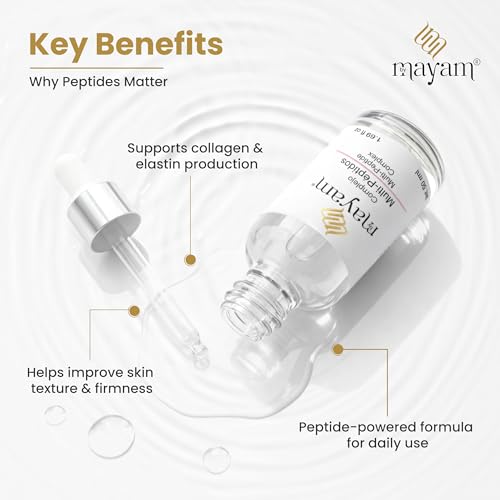 Mayam Beauty Multi-Peptide Complex Serum for Face ? Anti-Aging, Wrinkle Smoothing & Skin Firming, 50ml
