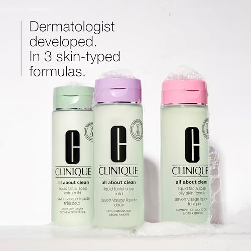 Clinique 3-Step All About Clean Liquid Gentle Facial Cleanser Soap For Dry Combination Skin | Type 2