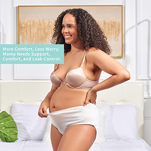 Mama & Wish¢ç Postpartum Essentials Kit (14-Piece) - Includes Hospital Post Partum Essentials for Women After Birth, Labor and Delivery Gown, Peri Bottle, Witch Hazel Foam, Pad Liners & More!