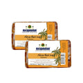 AKWAABA 100% African Black Soap(Turmeric) 4oz - For Body and Face | Moisturize and nourish your skin | Safe for all skin types | 2 pcs