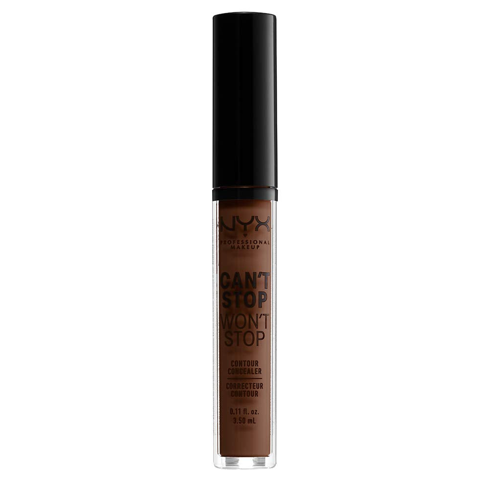 NYX PROFESSIONAL MAKEUP Can't Stop Won't Stop Contour Concealer, 24h Full Coverage Matte Finish - Deep Walnut