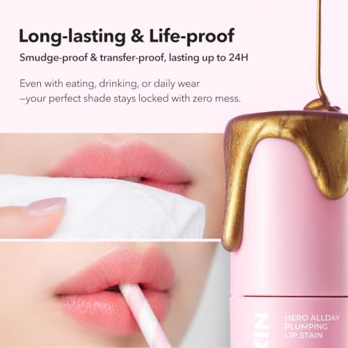 APRILSKIN Hero All Day Plumping Lip Stain Rose Pink - Long-Lasting Hydrating Lip Color