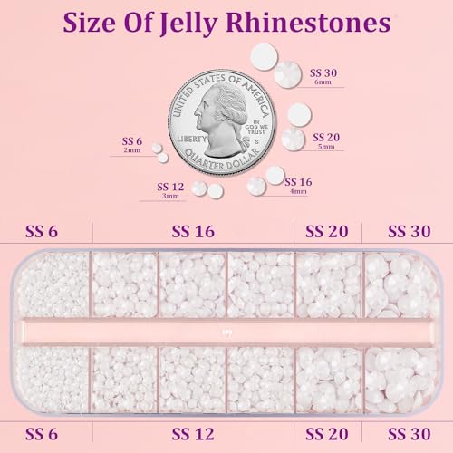 TINKRSTUFF White Flatback Resin Rhinestones with Glue Kit for Crafts & DIY - 1 Small Pack + 3x10ml Adhesive