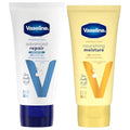 Vaseline Intensive Care Lotion Bundle ? Advanced Repair Unscented Formula and Nourishing Moisture Hand and Body for Extremely Dry Skin, 2 OZ Ea (2 Piece Set)