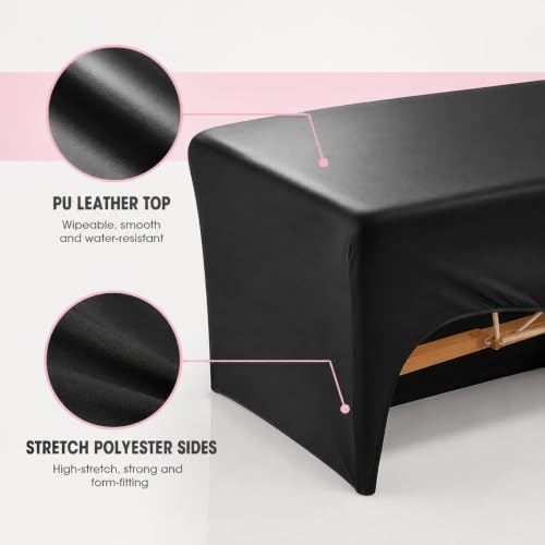 Onism Waterproof PU Leather Lash Bed Cover - 6ft Massage Table Sheet