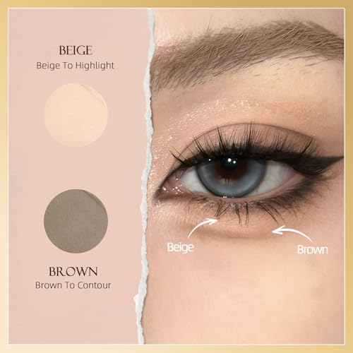 Double Head Under Eye Highlighter Stick with Blending Brush