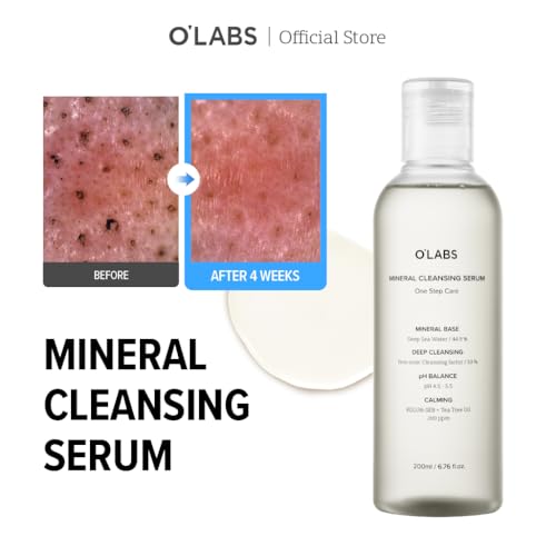 O'LABS Mineral Cleansing Serum 200ml / 6.76 fl.oz Gentle Facial Cleanser Korean Skincare with Dead Sea Minerals