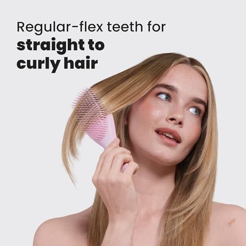 Tangle Teezer Ultimate Detangler Brush for Wet & Dry Hair, Eliminates Knots & Reduces Breakage for Straight to Wavy Hair Types, Millennial Pink