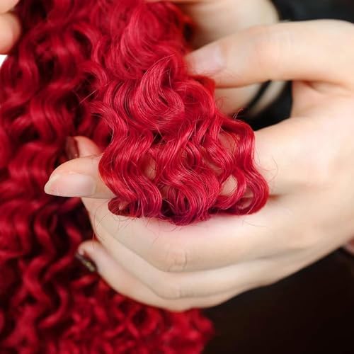 Red Kinky Curly Hair Bundles 22-26 Inch 3 Pack