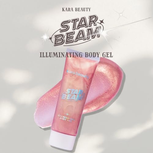 STARBEAM Illuminating Body Gel for Face & Body - Pink Glitter Gel with Argan Oil - Festival Body Glitter & Hydrating Shine - Perfect for Rave Outfits for Women, and Festival Looks (Cosmic Shine)