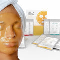 BR?UN Peel-Off Jelly Mask Rubber Mask - 5 Treatments BHA AHA (Black Gold Salicylic AC, Red Gold Lactic AC, White Gold Glycolic AC, 24k Gold Mandelic AC, Hyaluronic AC) - 2 Packs of Each