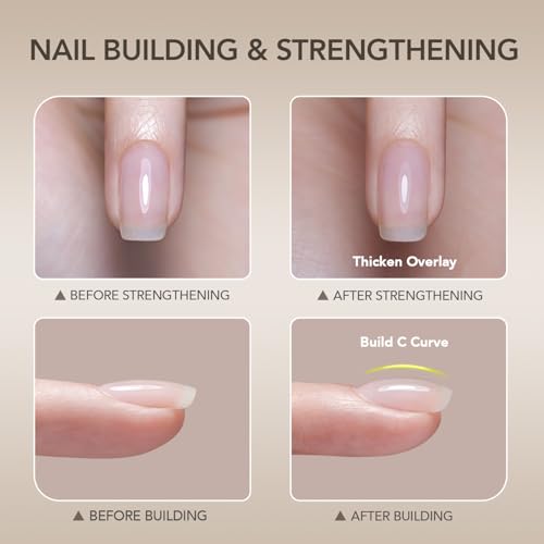 GAOY Clear Builder Gel for Nails 30ml - Low Heat UV/LED Nail Strengthener