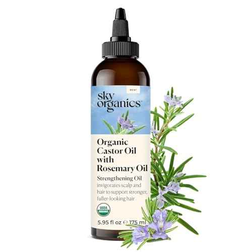 Sky Organics USDA Organic Castor Oil with Rosemary Oil, Strengthening Oil, Pure Potent Blend, Hexane Free, Invigorates Scalp, Supports Stronger, Fuller-Looking Hair, Textured Hair, w ebook