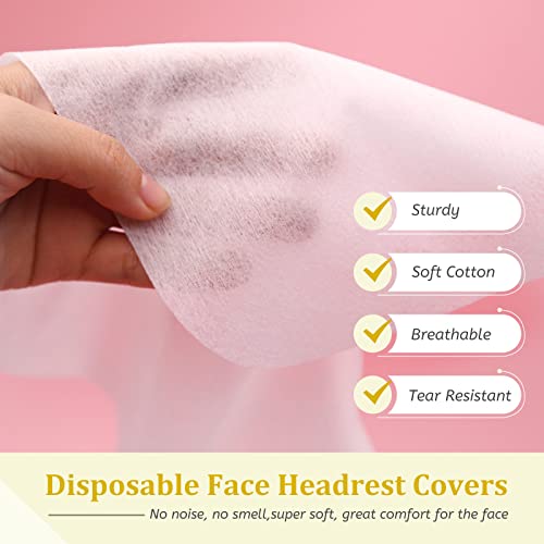 Disposable Face Cradle Covers 200-Pack - Ultra Soft Spa Massage Headrest Covers